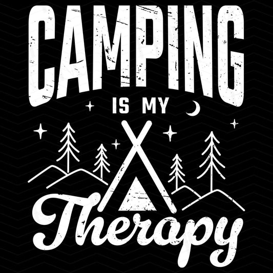 CMP 18 - CAMPING IS MY THERAPY WHITE