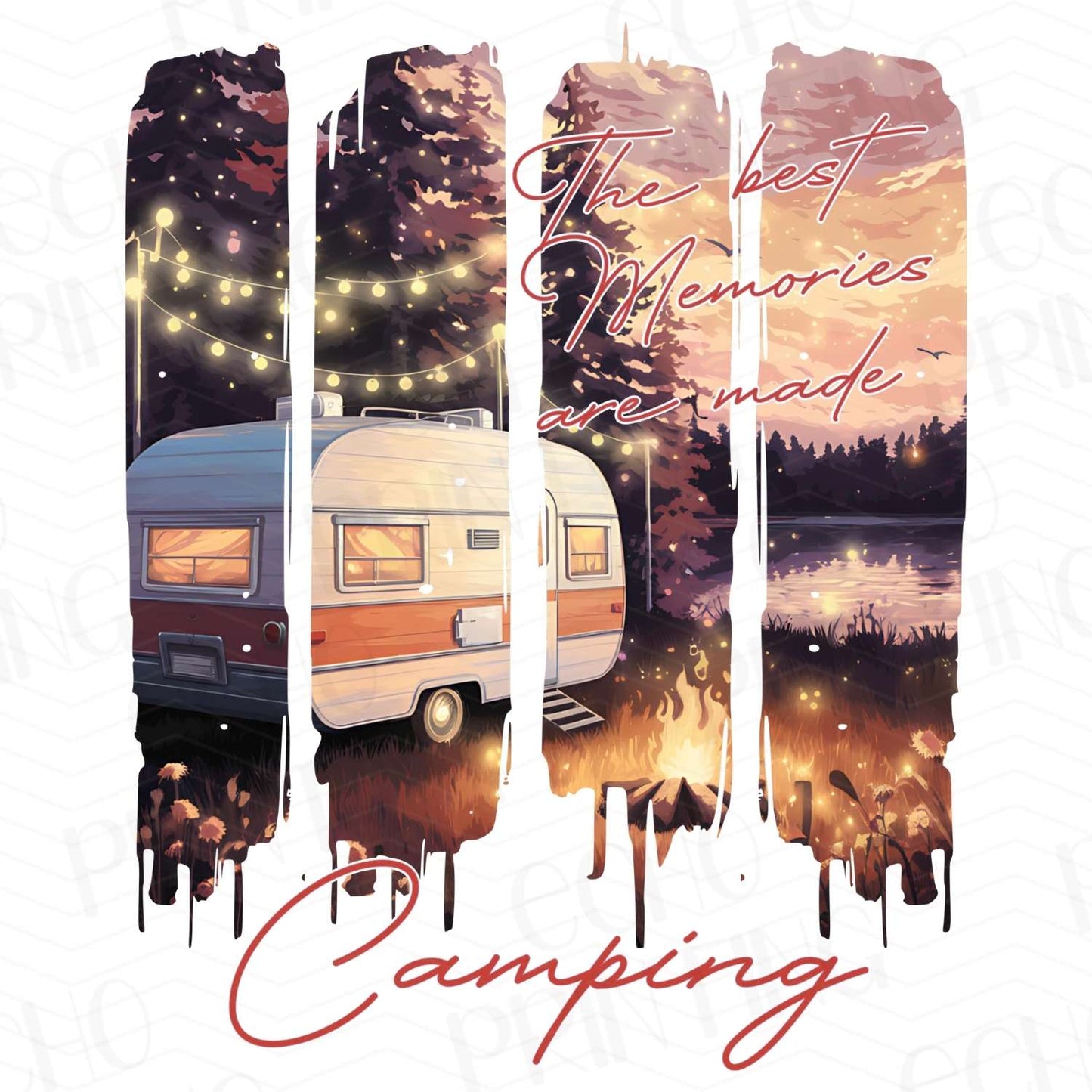 CMPG 21 - BONFIRE SUNSET CAMPING SCENE