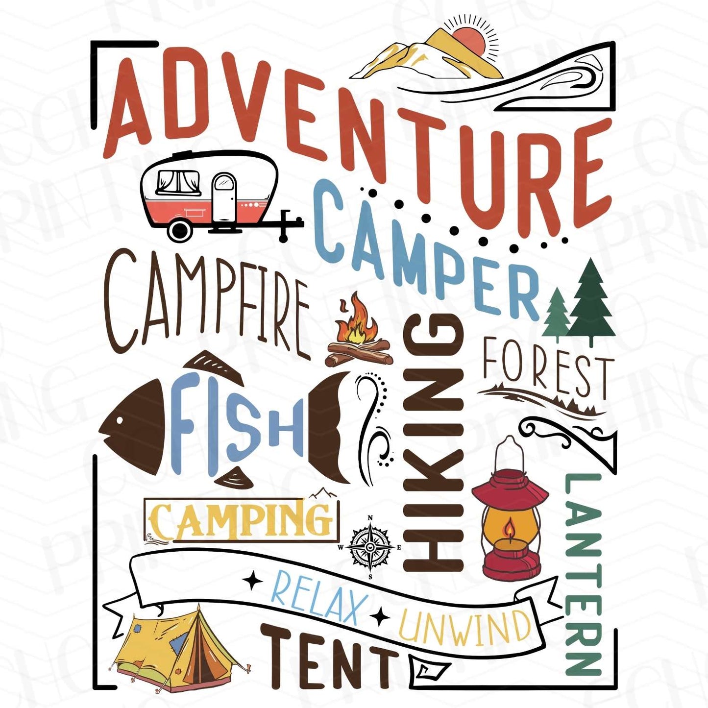 CMP 3 - CAMPING WORD COLLAGE