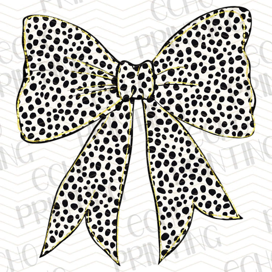 COGR 20 - BLACK AND WHITE POLKA DOT BOW