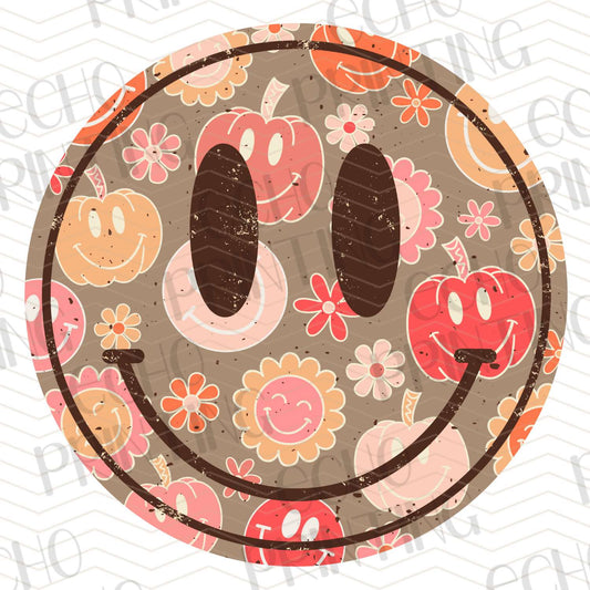 COGR 23 - FALL PUMPKIN FLORAL SMILEY