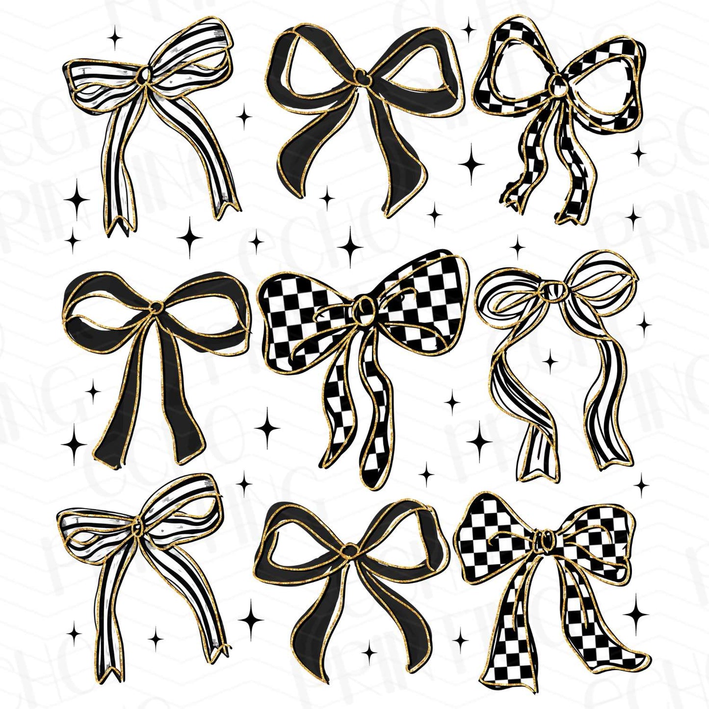 COGR 6 - CUTE BLACK BOWS SET