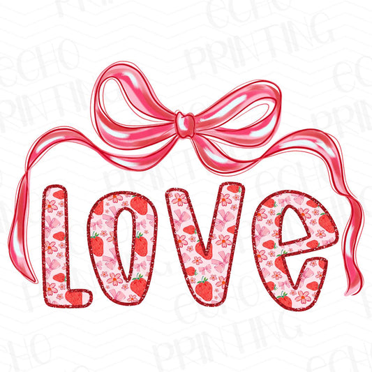 COGR 8 - RED LOVE BOW WITH HEART ACCENT