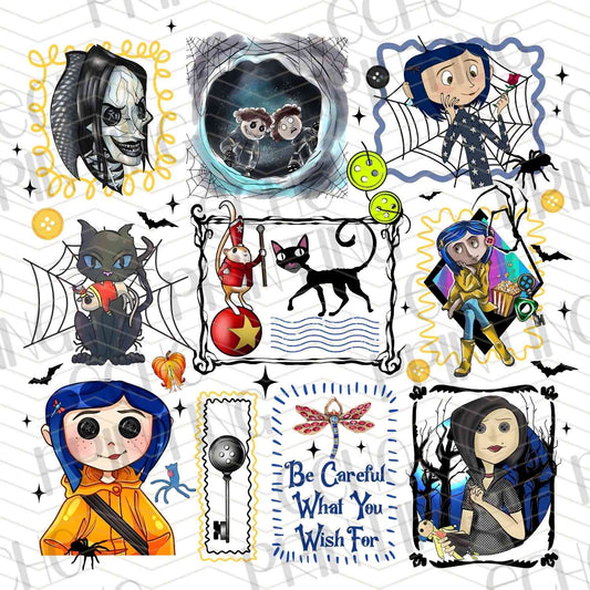 CRLN 10 – BUTTON DOLL STAMP COLLAGE