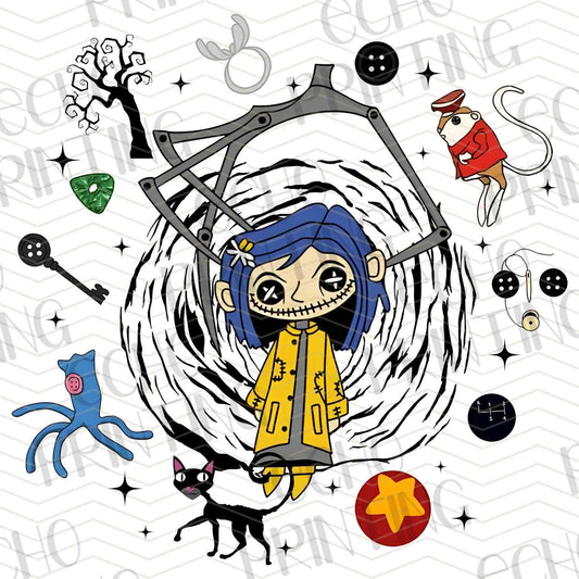 CRLN 16 – BUTTON DOLL YELLOW RAINCOAT