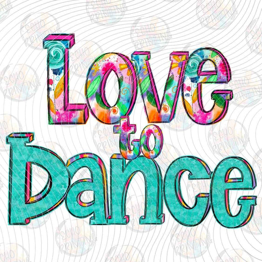DCNG 115 - LOVE DANCE RETRO LETTERING