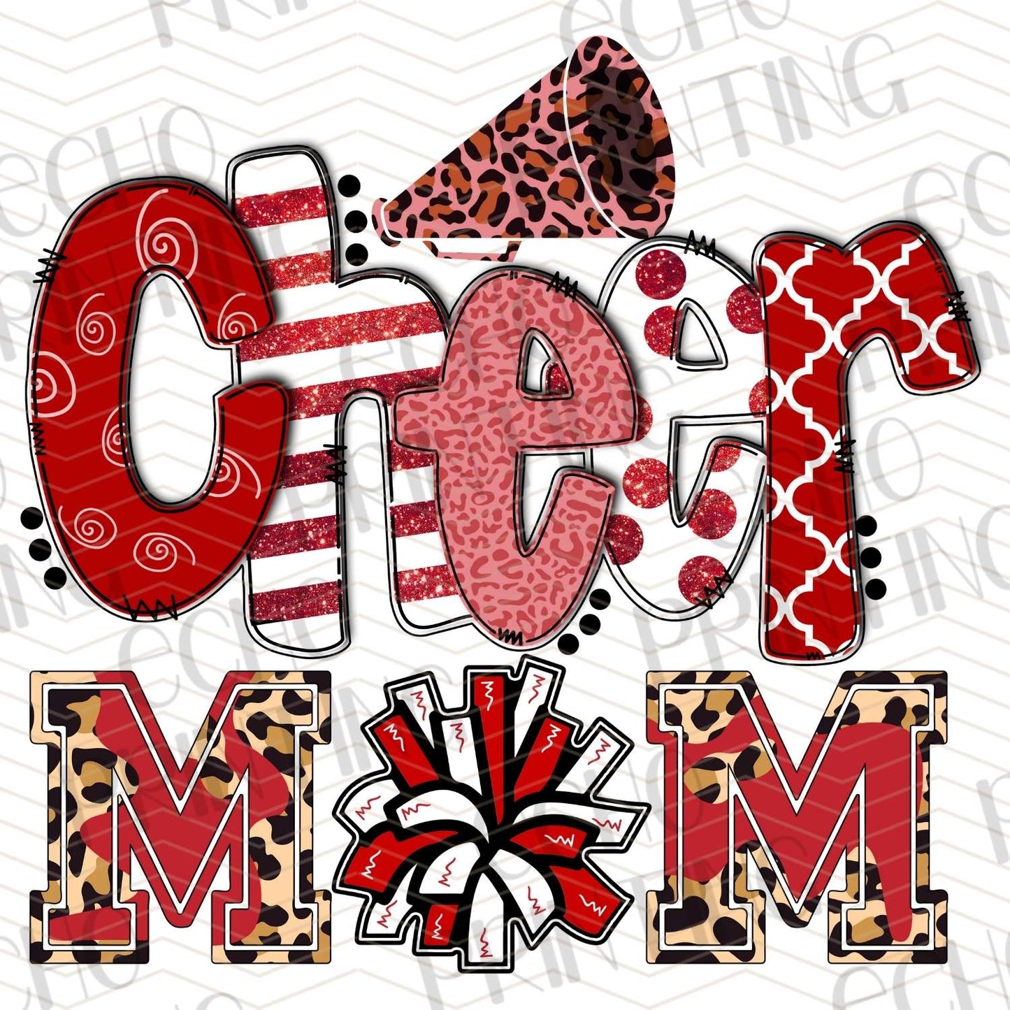 DCN 27 – RUSTIC RED CHEER MOM