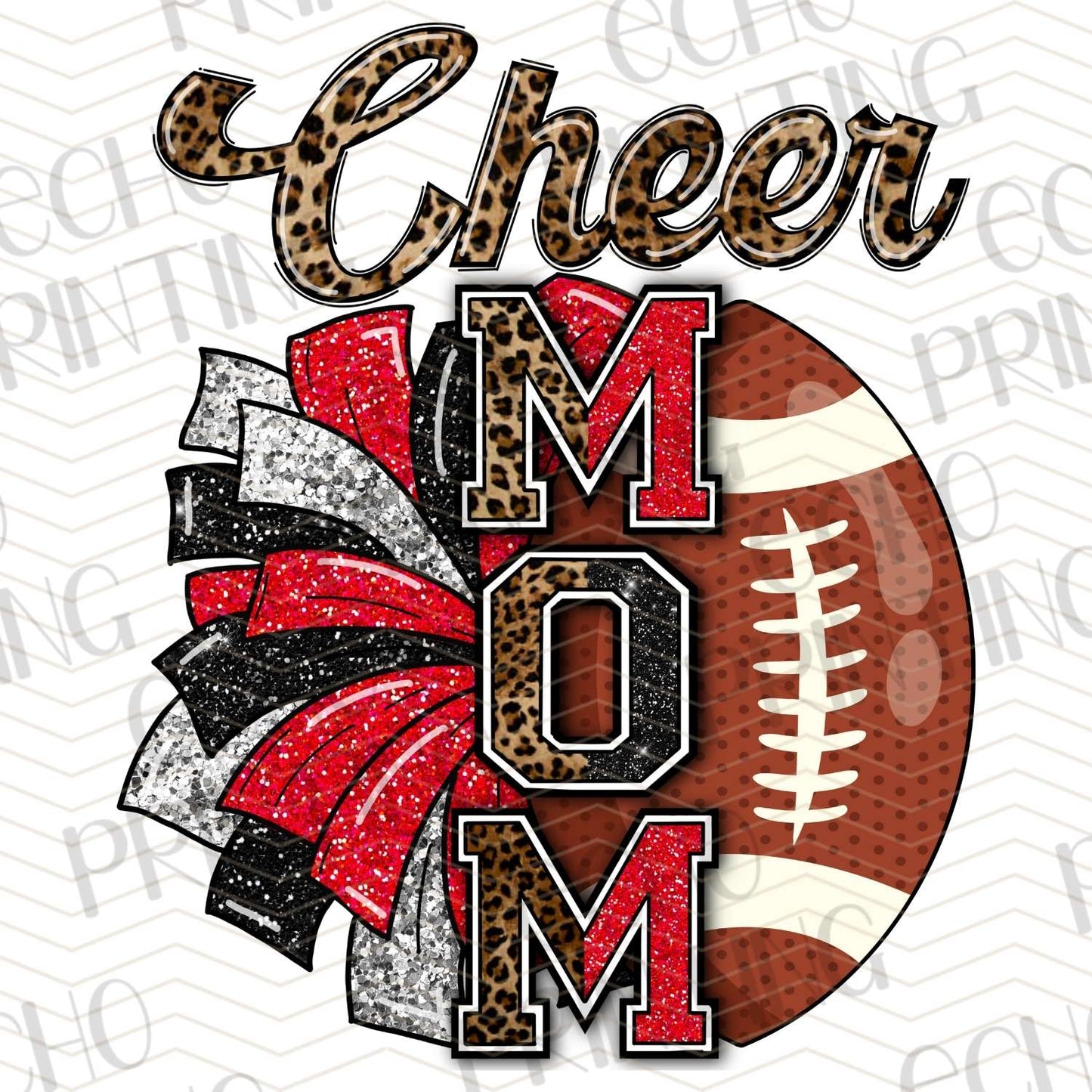 DCNG 29 - FOOTBALL AND MEGAPHONE - CHEER MOM