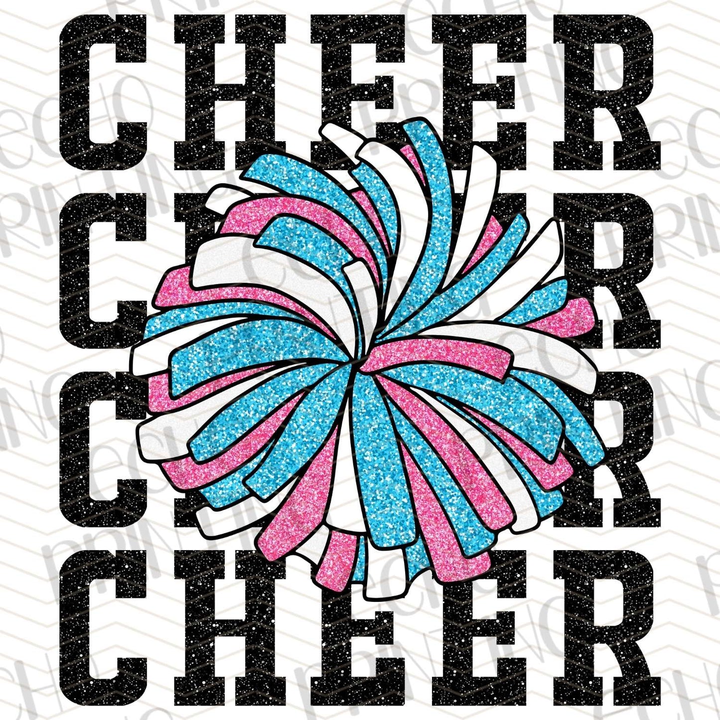 DCNG 39 - STACKED TEXT WITH COLORFUL POM