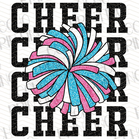 DCNG 39 - STACKED TEXT WITH COLORFUL POM