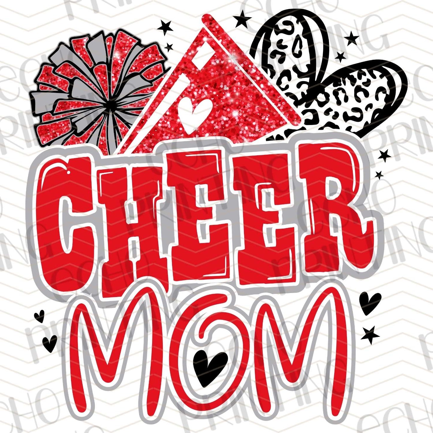 DCNG 50 - RED MEGAPHONE POM CHEER MOM