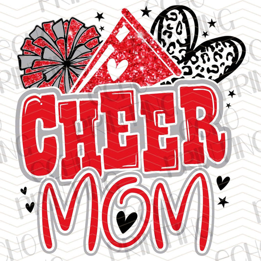 DCNG 50 - RED MEGAPHONE POM CHEER MOM