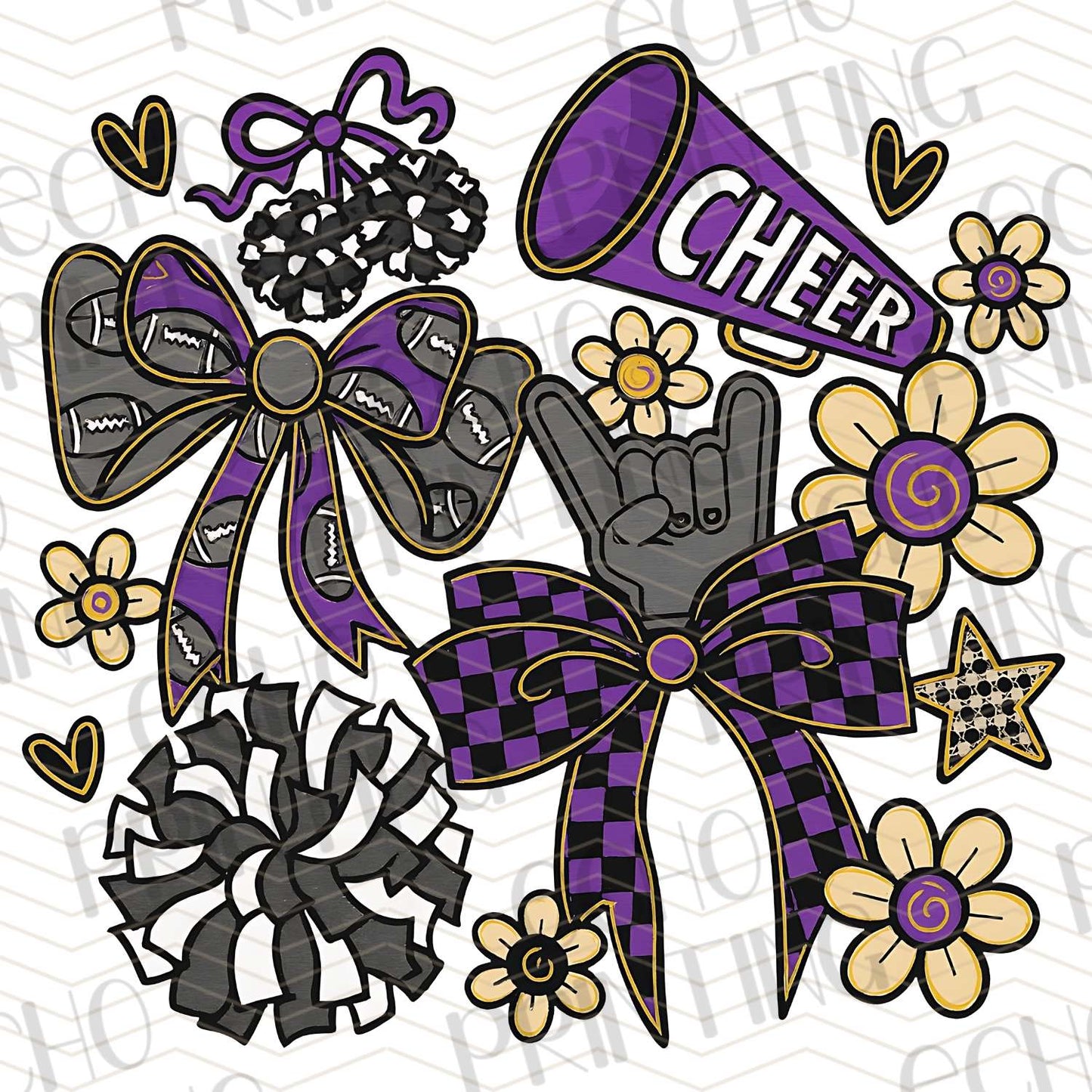 DCNG 9 - BOW BUNDLE WITH PURPLE AND GOLD
