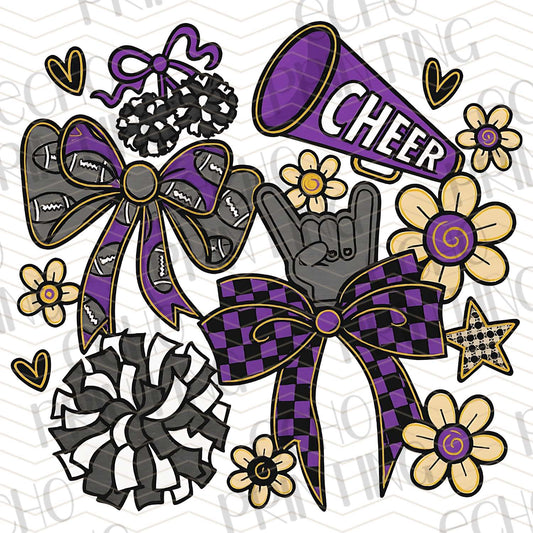 DCNG 9 - BOW BUNDLE WITH PURPLE AND GOLD