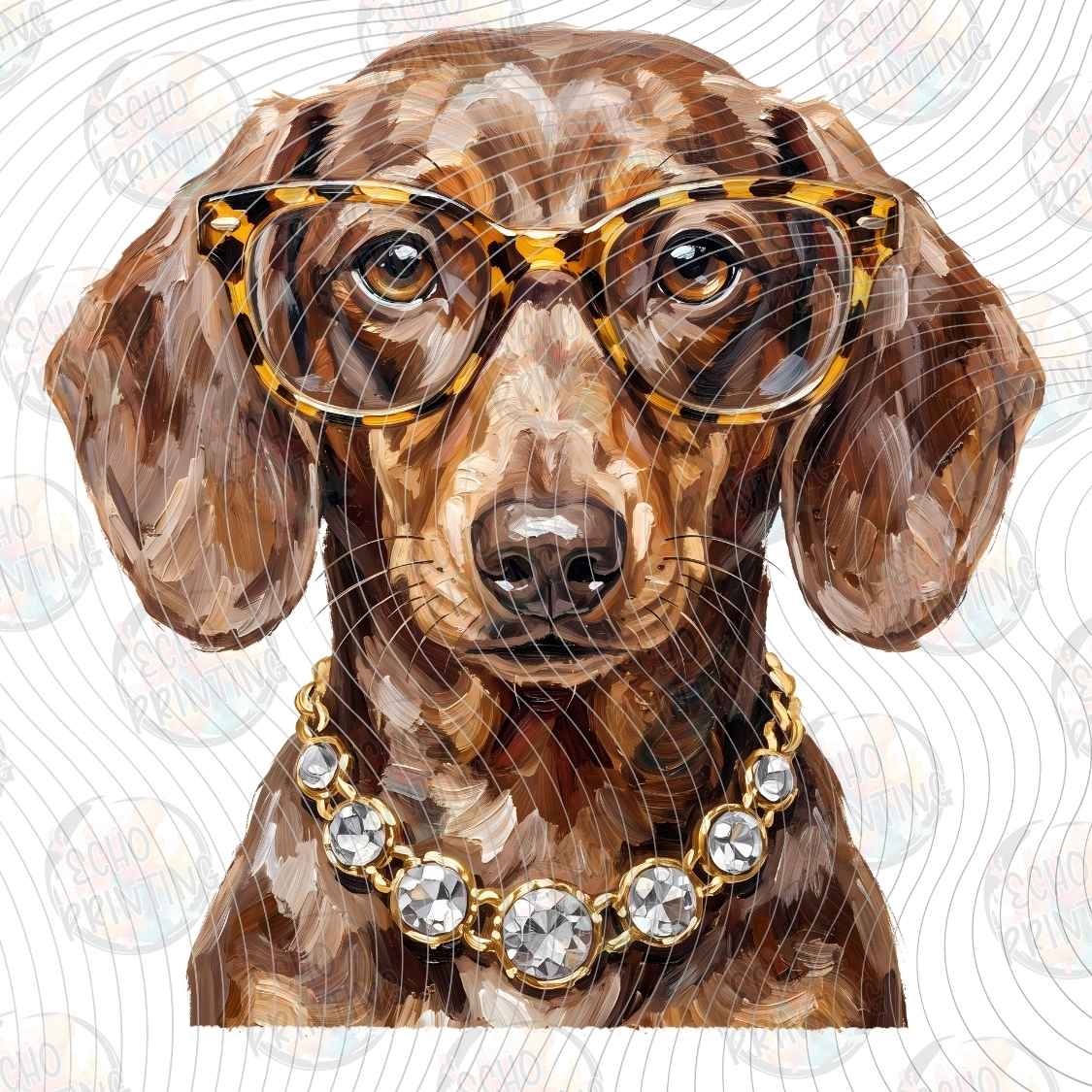 DGBSF 181 - STYLISH DACHSHUND PORTRAIT