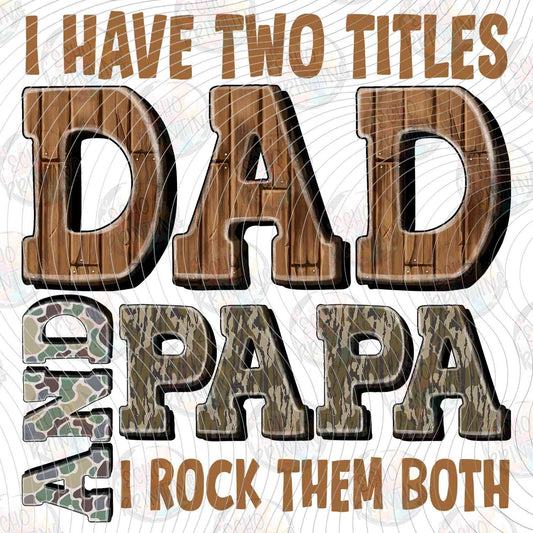 DGU 399 - TWO TITLES DAD AND PAPA