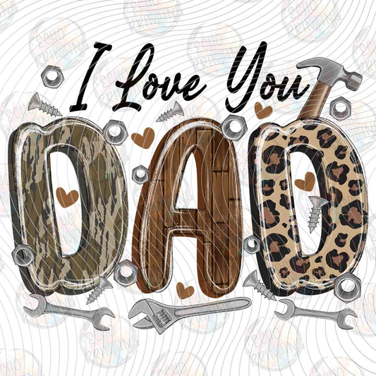 DGU 400 - LEOPARD PRINT I LOVE YOU DAD