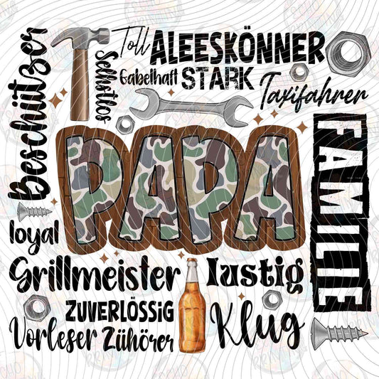 DGU 408 - PAPA TYPOGRAPHY WORD CLOUD