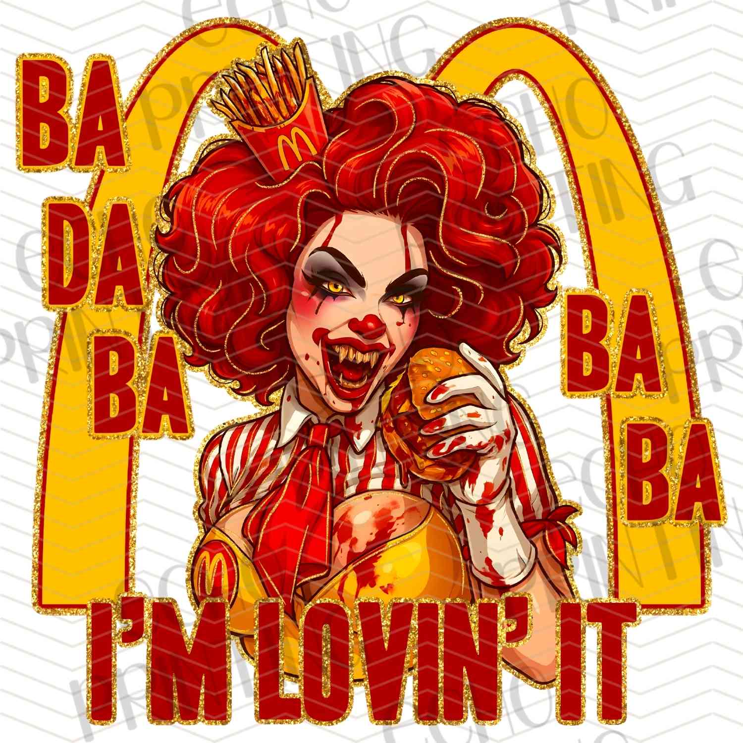 DNKG 124 – FAST FOOD PARODY ART – ECHO PRINTING