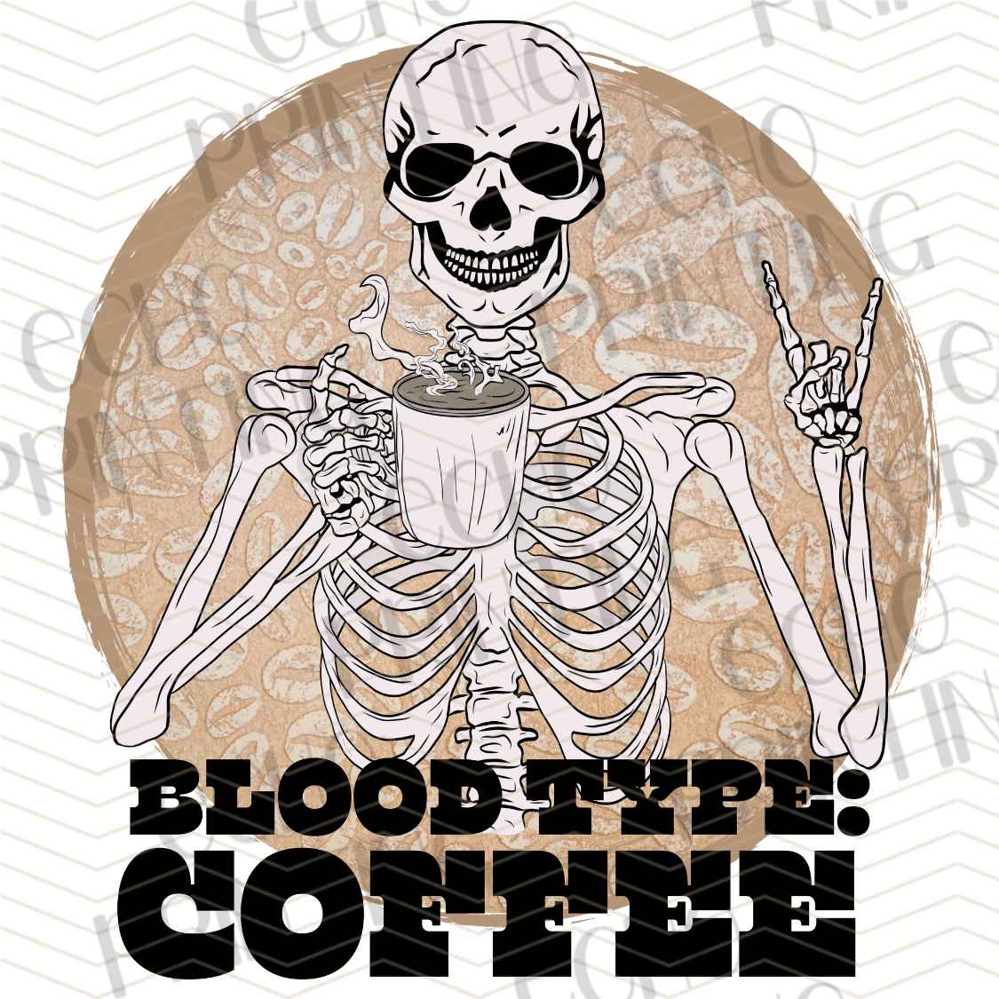 DNKG 478 - BLOOD TYPE COFFEE SKELETON