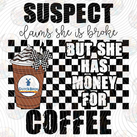 DNKG 618 - SUSPECT SPENDS MONEY ON COFFEE