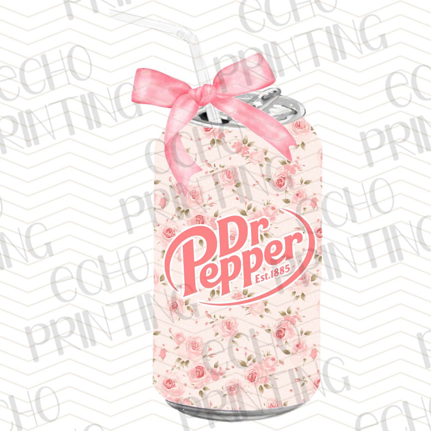DNKG 36 - FLORAL DR PEPPER CAN WRAP