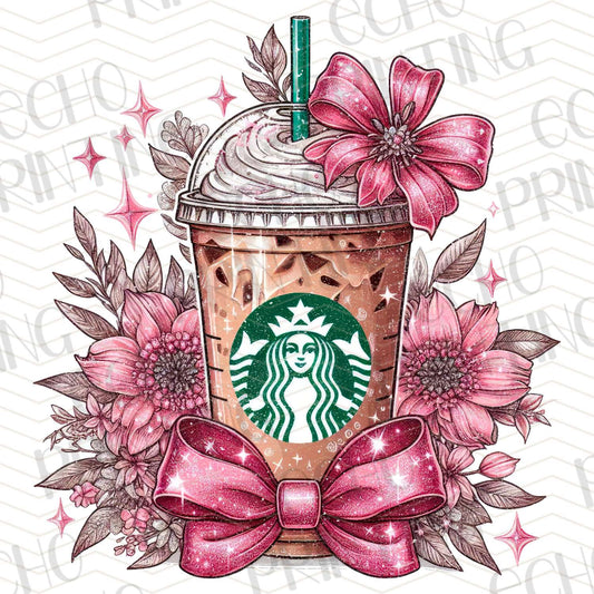 DNKG 41 - STARBUCKS DRINK WITH PINK BOW