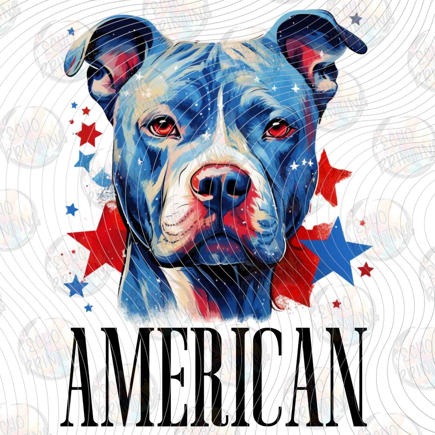DOG 141 - AMERICAN PITBULL PATRIOTIC