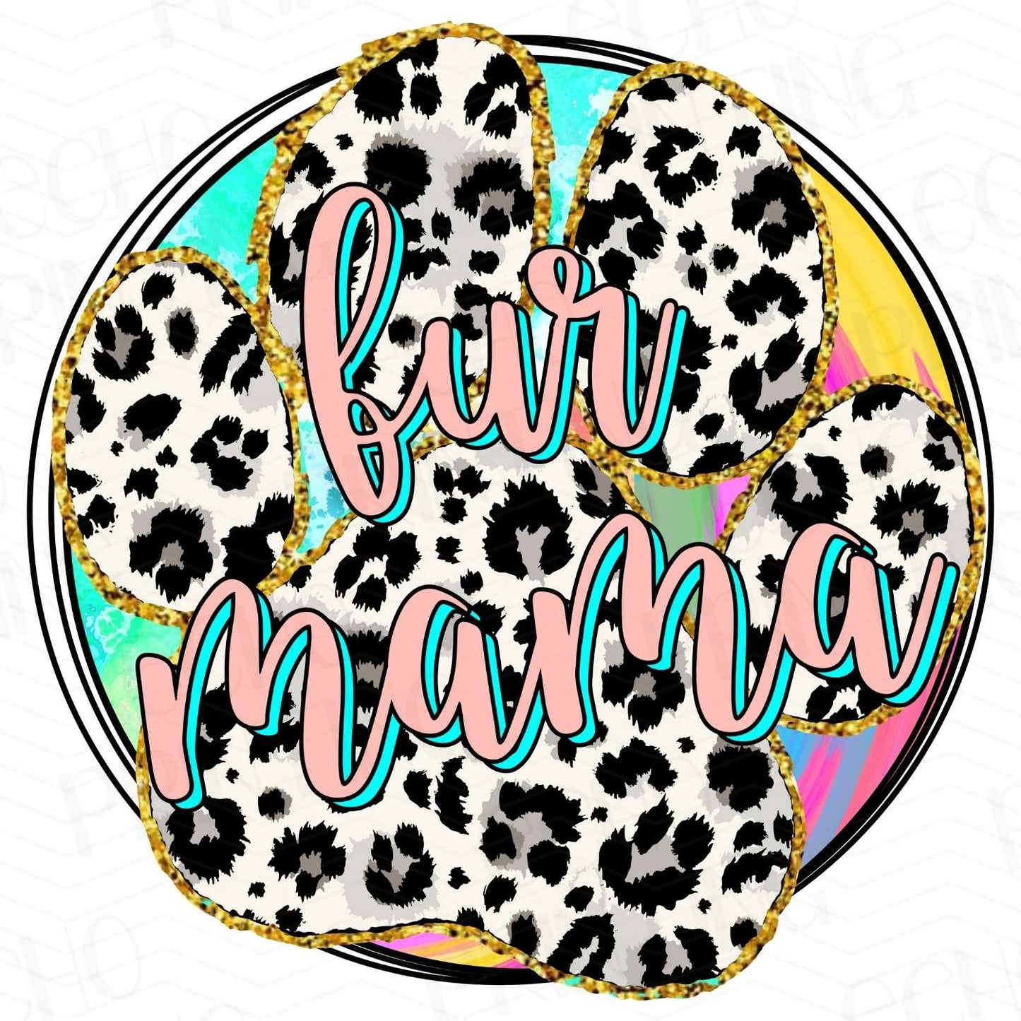 DG 34 - FUR MAMA WITH LEOPARD PAW