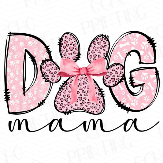 DG 5 - DOG MAMA PINK BOW