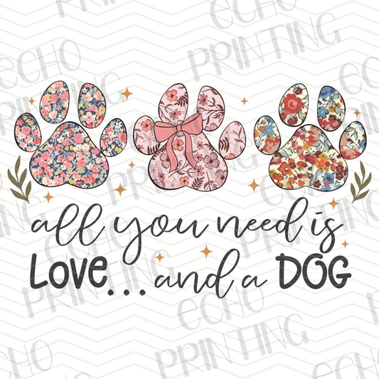 DG 60 - ALL YOU NEED IS LOVE AND A DOG PAW HEART
