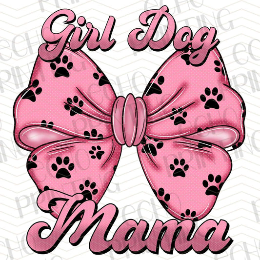DG 64 - GIRL DOG MAMA WITH PINK RIBBON