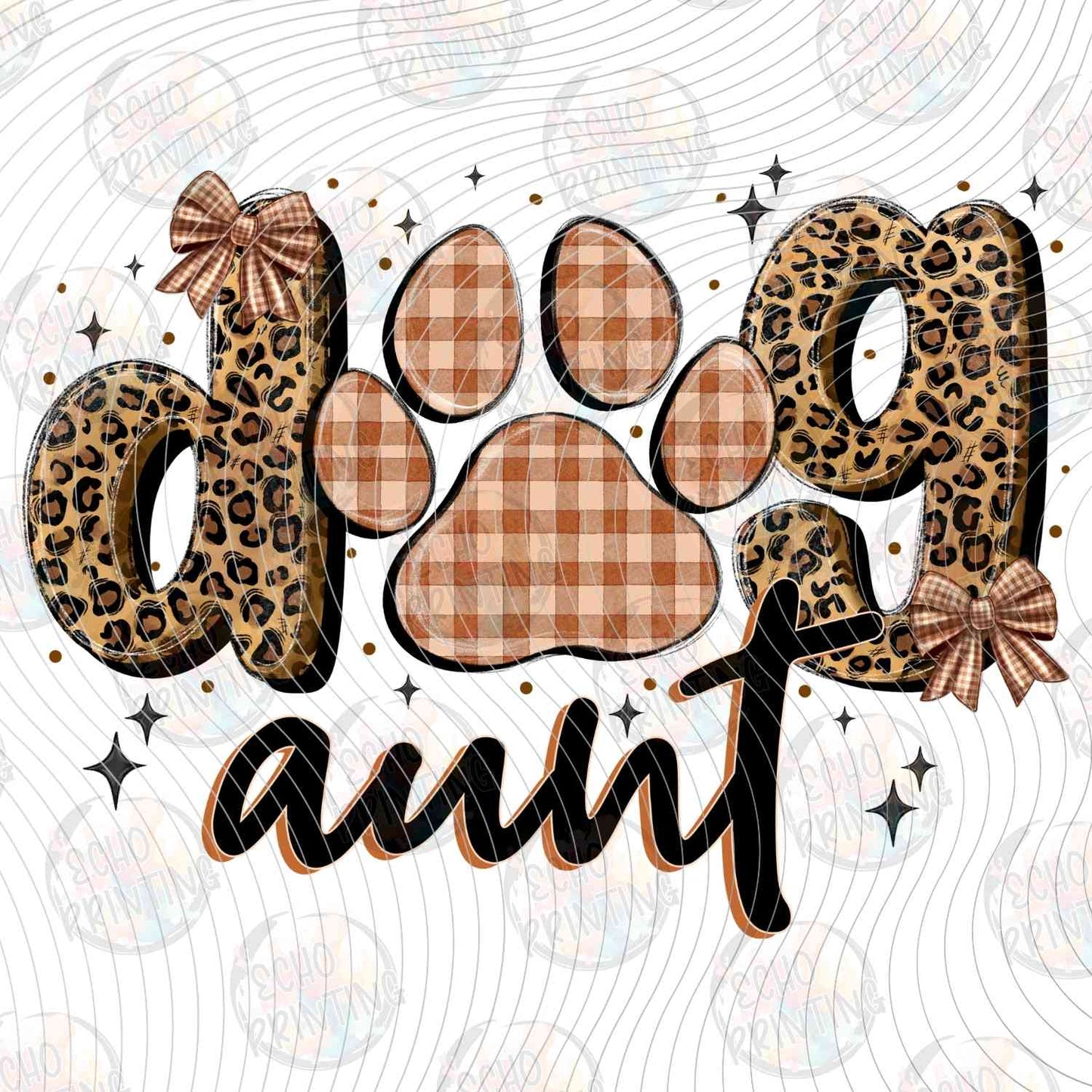 DOG 67 - LEOPARD PLAID DOG AUNT