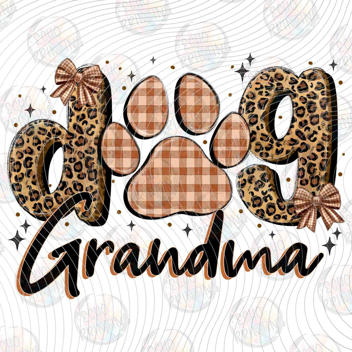 DOG 71 - LEOPARD PLAID DOG GRANDMA