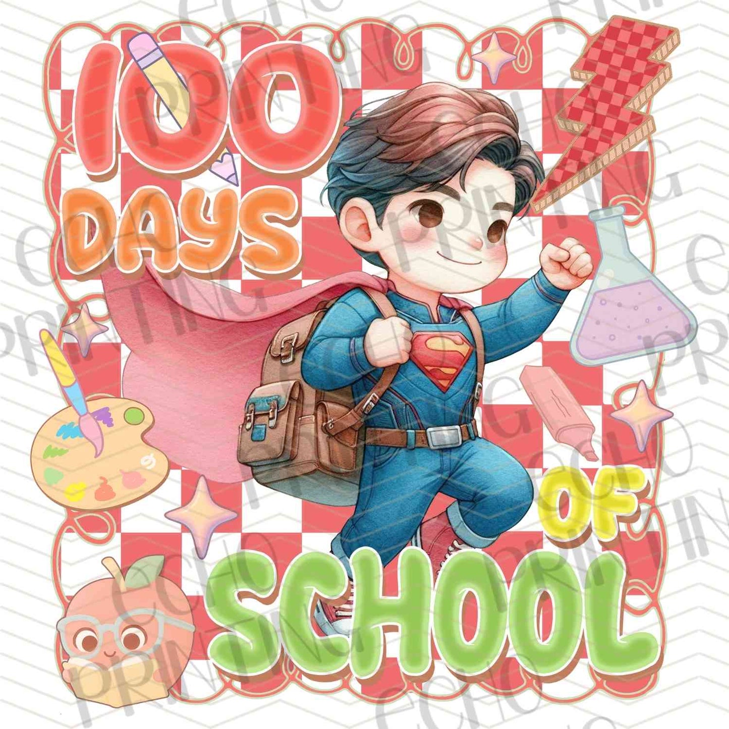 DOSC 48 – 100 DAYS OF SCHOOL STUDENT HERO BOY