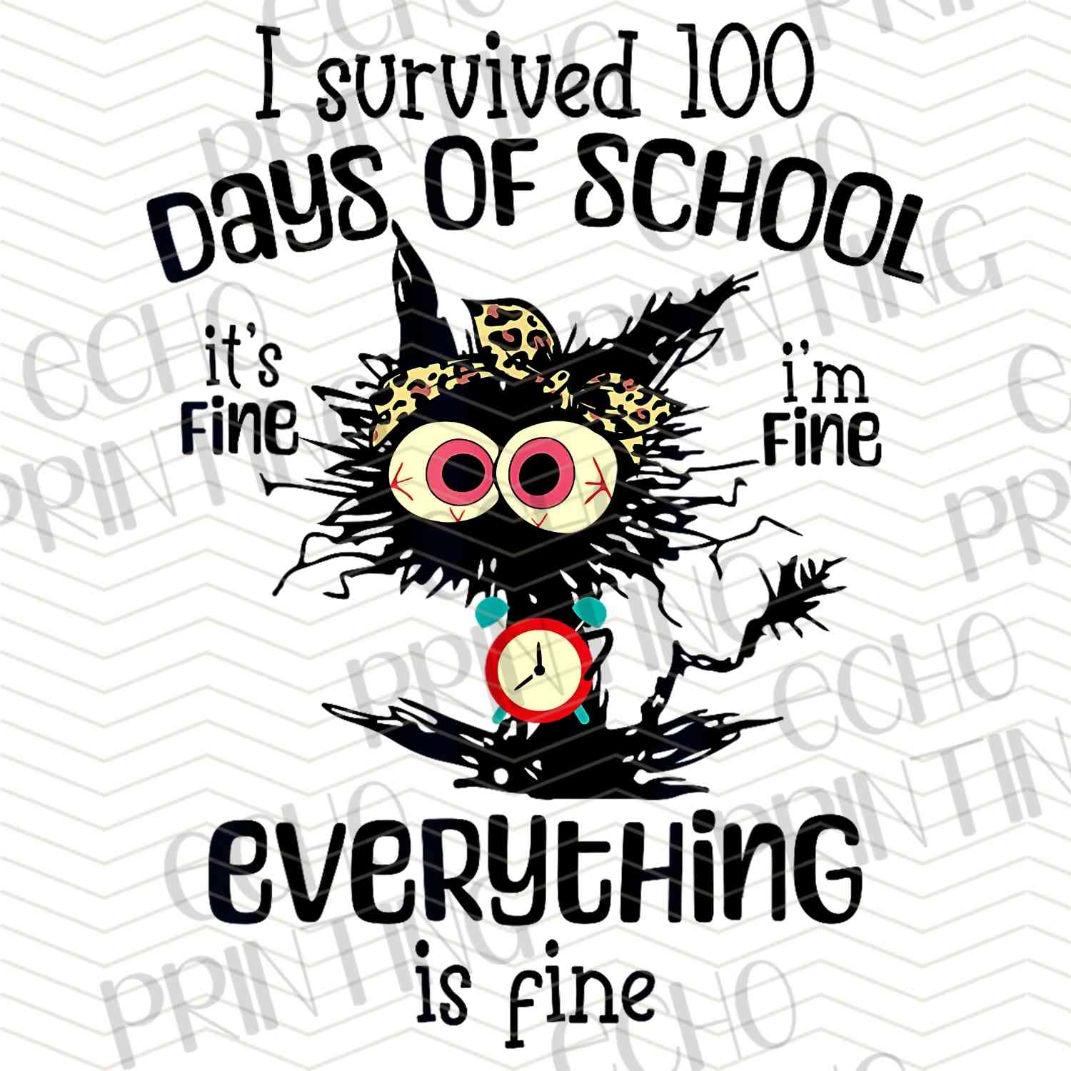 DOSG 29 - SURVIVED 100 DAYS EVERYTHING IS FINE – ECHO PRINTING
