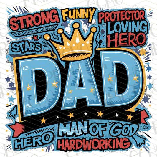 DPUG 118 - STRONG FUNNY PROTECTOR DAD MAN OF GOD HARDWORKING