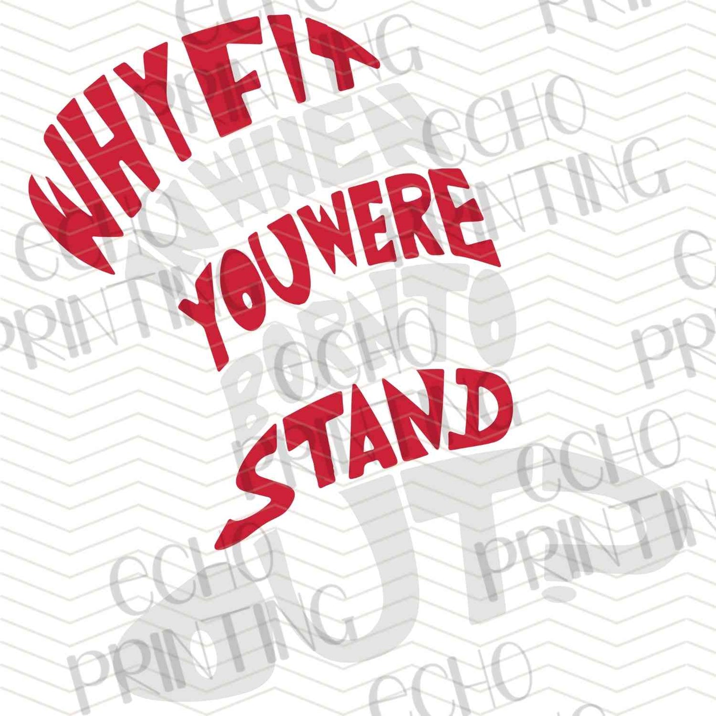 DRSS 161 - WHY FIT IN STAND OUT QUOTE