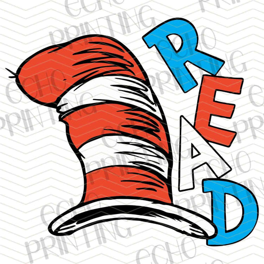 DRSS 163 - READ TYPOGRAPHY WITH STRIPED HAT