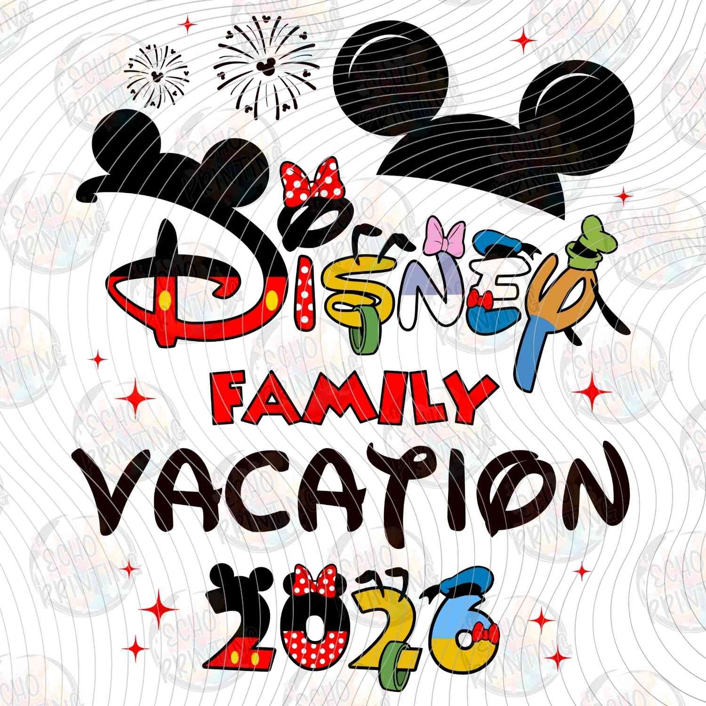 DSNT26 32 - FAMILY VACATION 2026 COLORFUL BOW