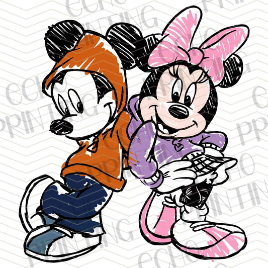 DSN 695 - CARTOON MOUSE COUPLE STREET STYLE