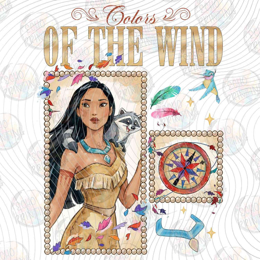 DSN 703 - NATIVE AMERICAN PRINCESS WITH LEAVES