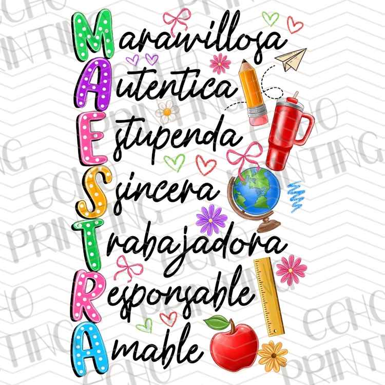 EDCTR 522 - MAESTRA SPANISH TEACHER ATTRIBUTES
