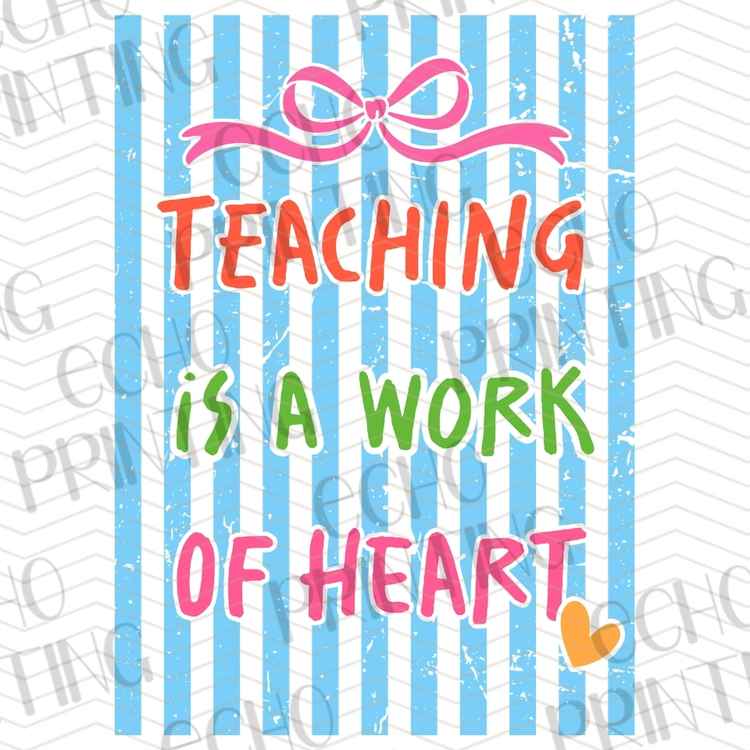 EDCTR 540 - TEACHING IS A WORK OF HEART BLUE STRIPES