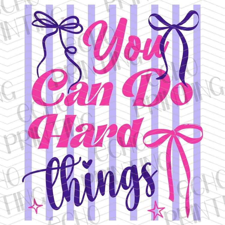 EDCTR 558 - YOU CAN DO HARD THINGS PURPLE STRIPES