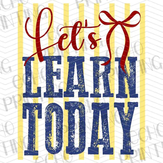 EDCTR 561 - LETS LEARN TODAY YELLOW STRIPES