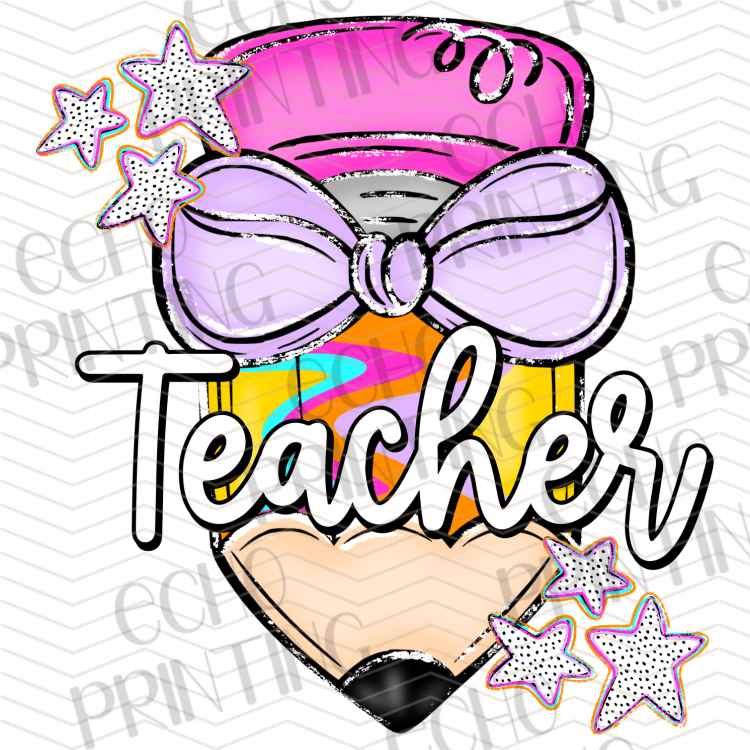 EDCTR 672 - TEACHER RETRO BOW STYLE