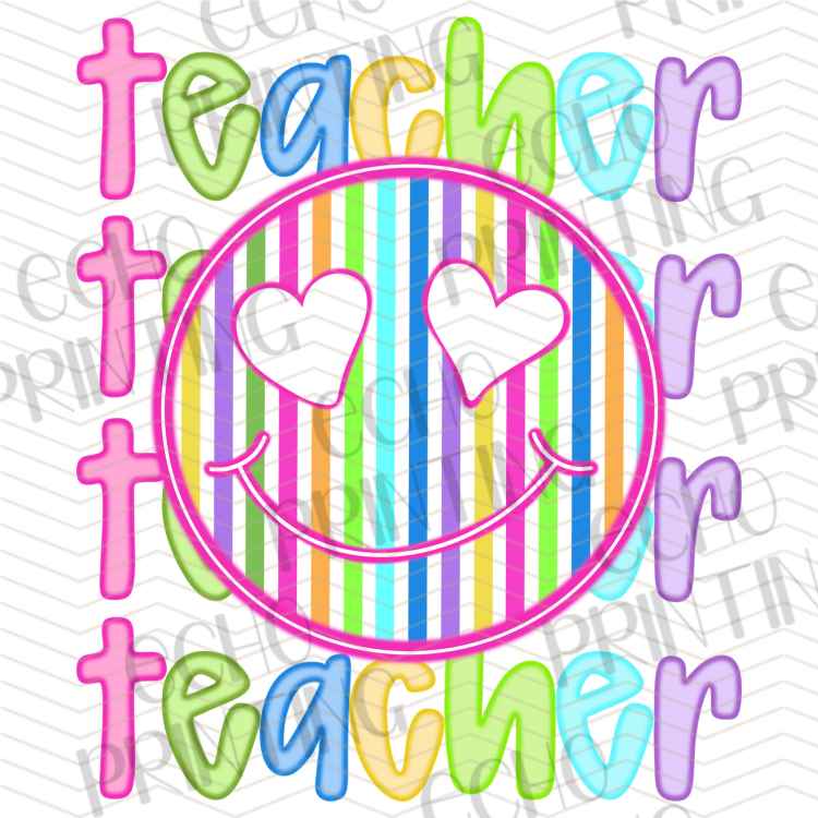 EDCTR 676 - TEACHER RETRO SMILEY FACE