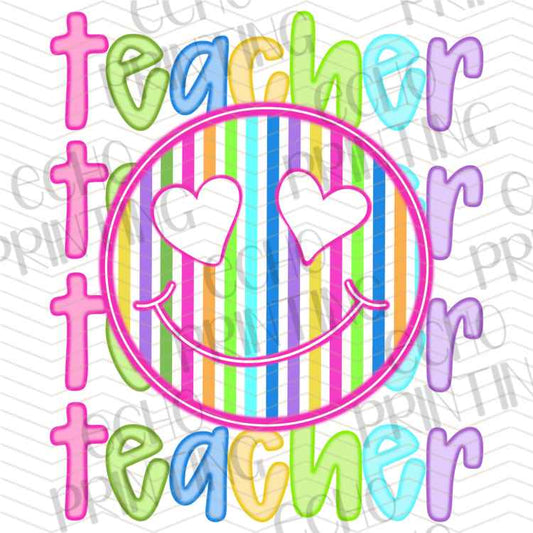 EDCTR 676 - TEACHER RETRO SMILEY FACE