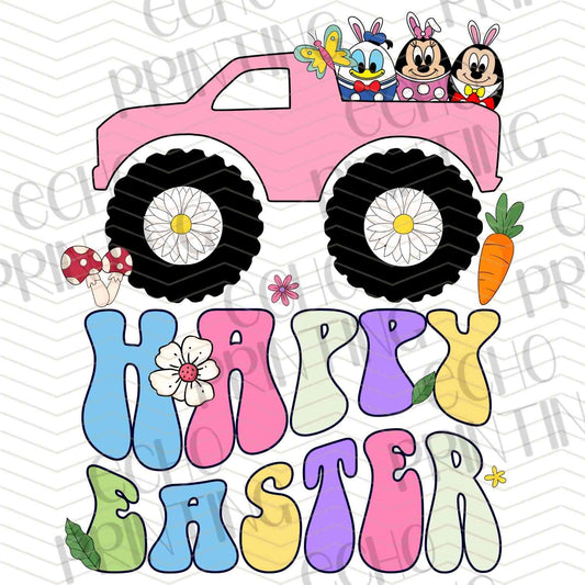 ESTRC 119 - PINK TRACTOR HAPPY EASTER